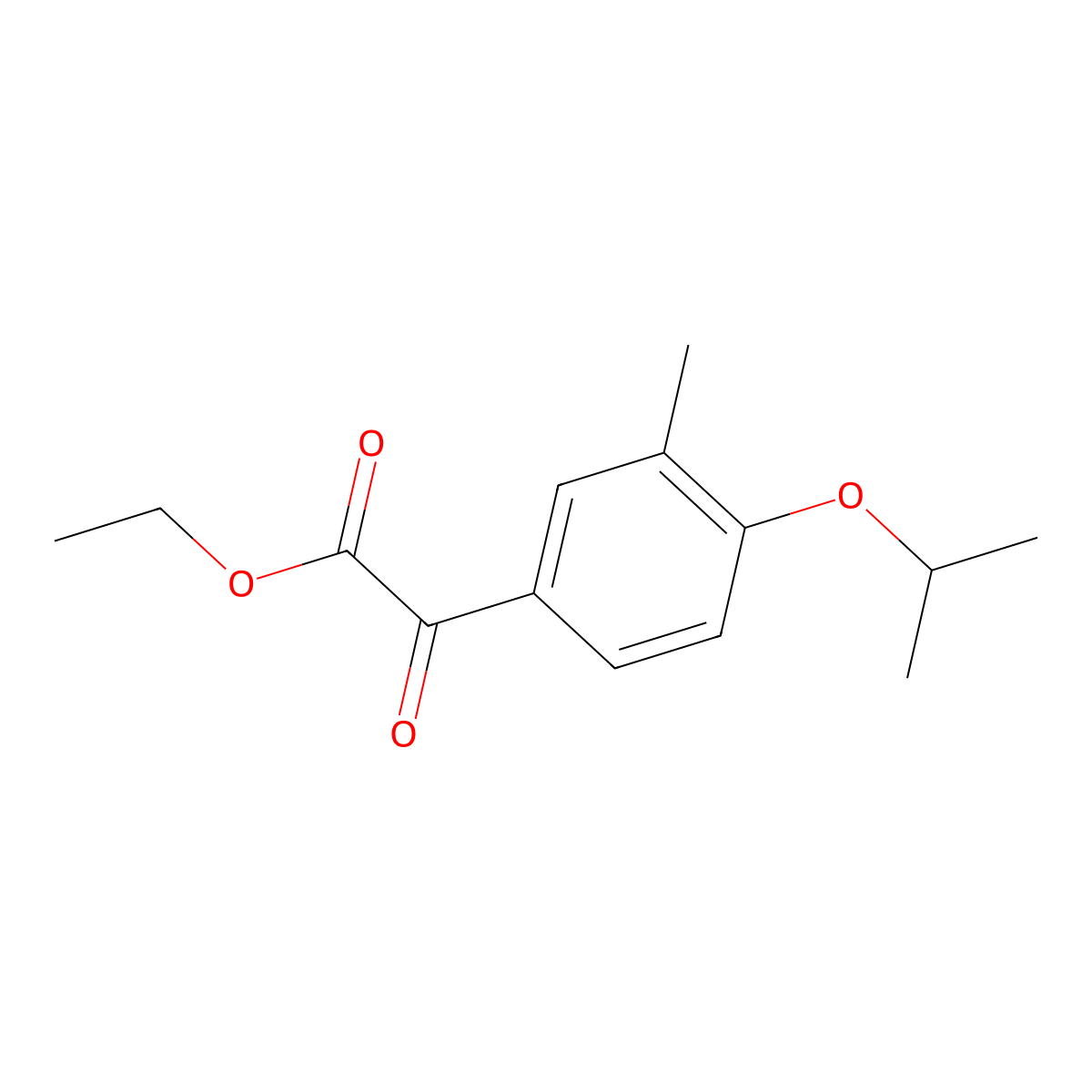 Ethyl 2-(4-isopropoxy-3-methylphenyl)-2-oxoacetate molecular structure, CAS 1860876-04-5