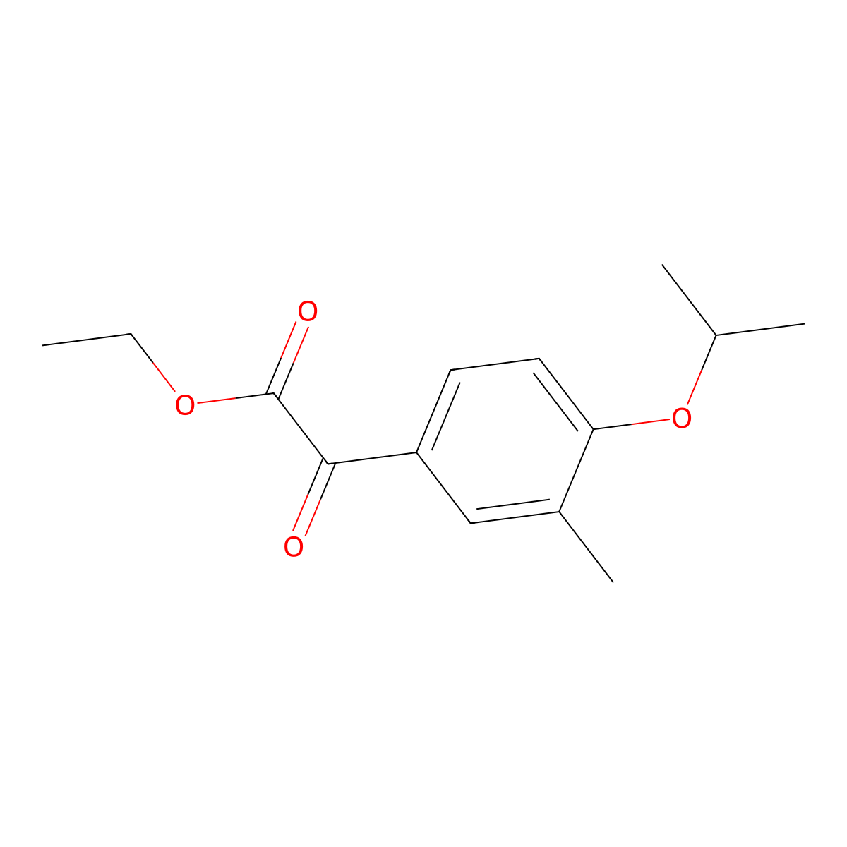 Ethyl 2-(4-isopropoxy-3-methylphenyl)-2-oxoacetate molecular structure, CAS 1860876-04-5