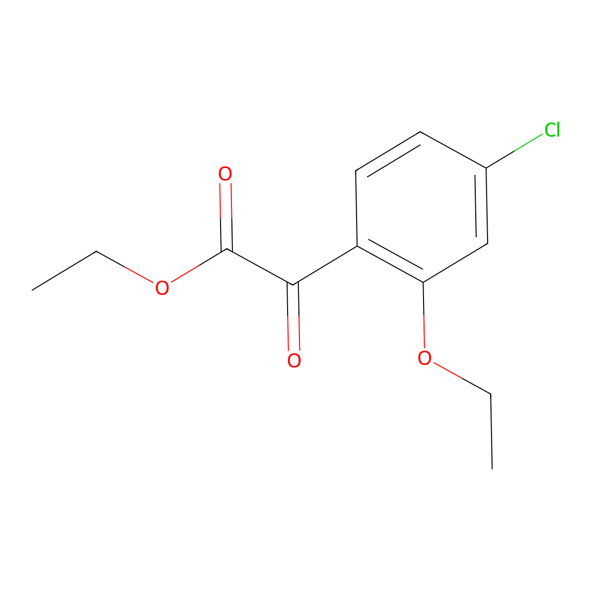 Ethyl 2-(4-chloro-2-ethoxyphenyl)-2-oxoacetate molecular structure, CAS 1860876-31-8