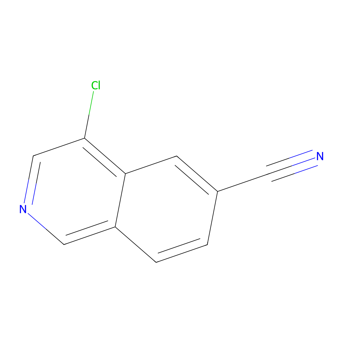 4-Chloroisoquinoline-6-carbonitrile molecular structure, CAS 1860886-28-7