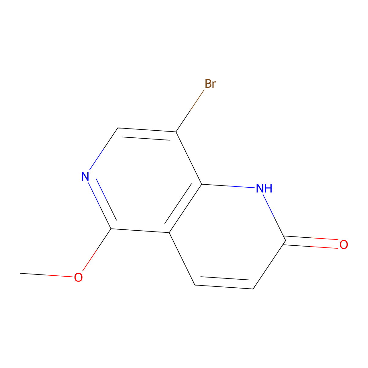 8-bromo-5-methoxy-1,6-naphthyridin-2(1H)-one molecular structure, CAS 1860887-02-0