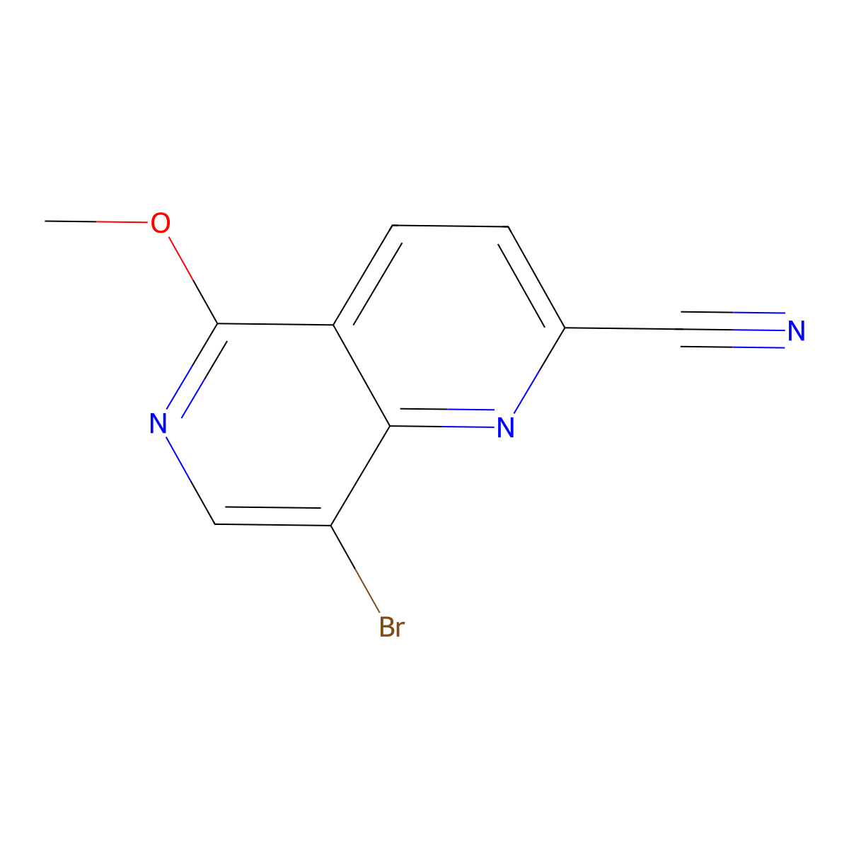 8-Bromo-5-methoxy-1,6-naphthyridine-2-carbonitrile molecular structure, CAS 1860887-04-2