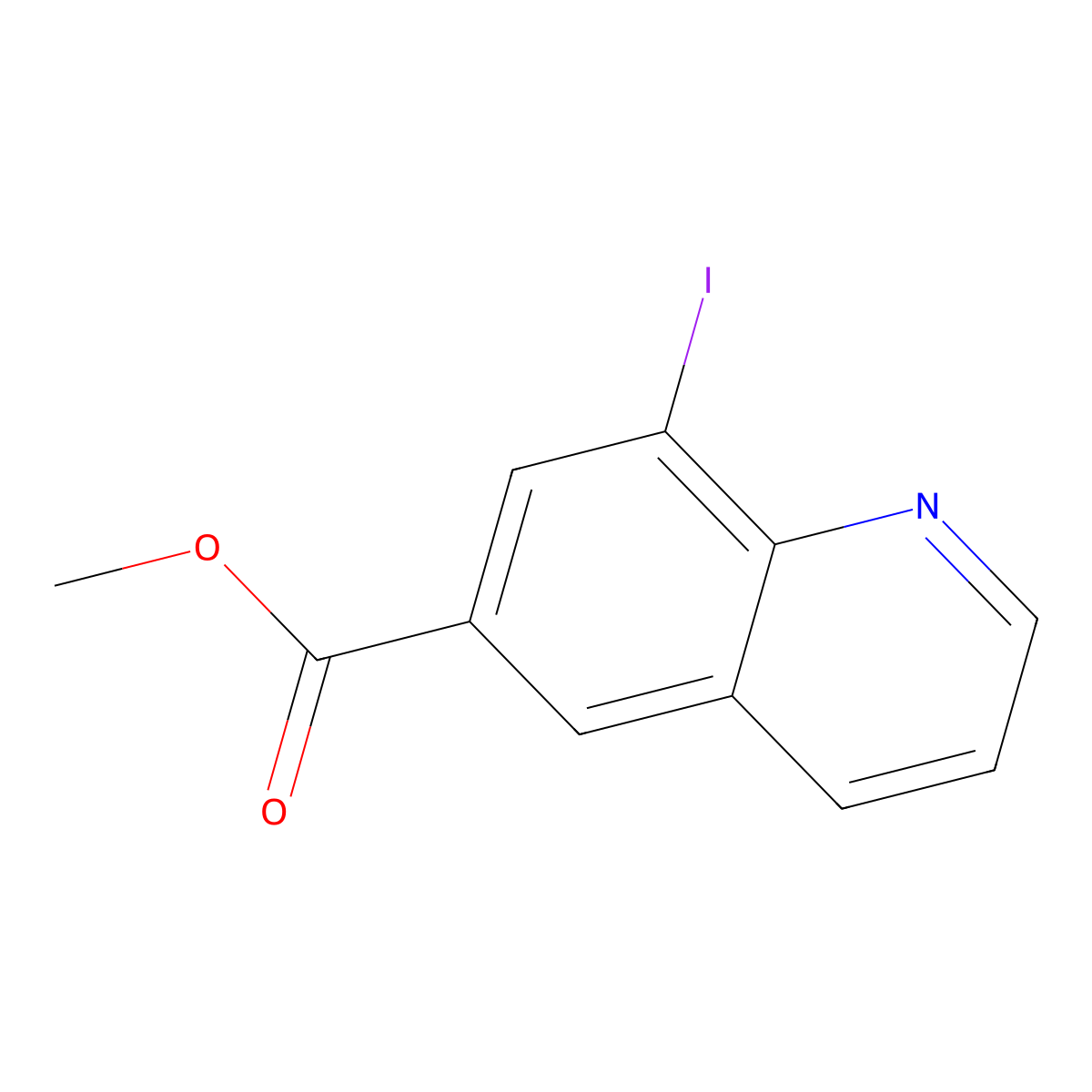 Methyl 8-iodoquinoline-6-carboxylate molecular structure, CAS 1860892-74-5
