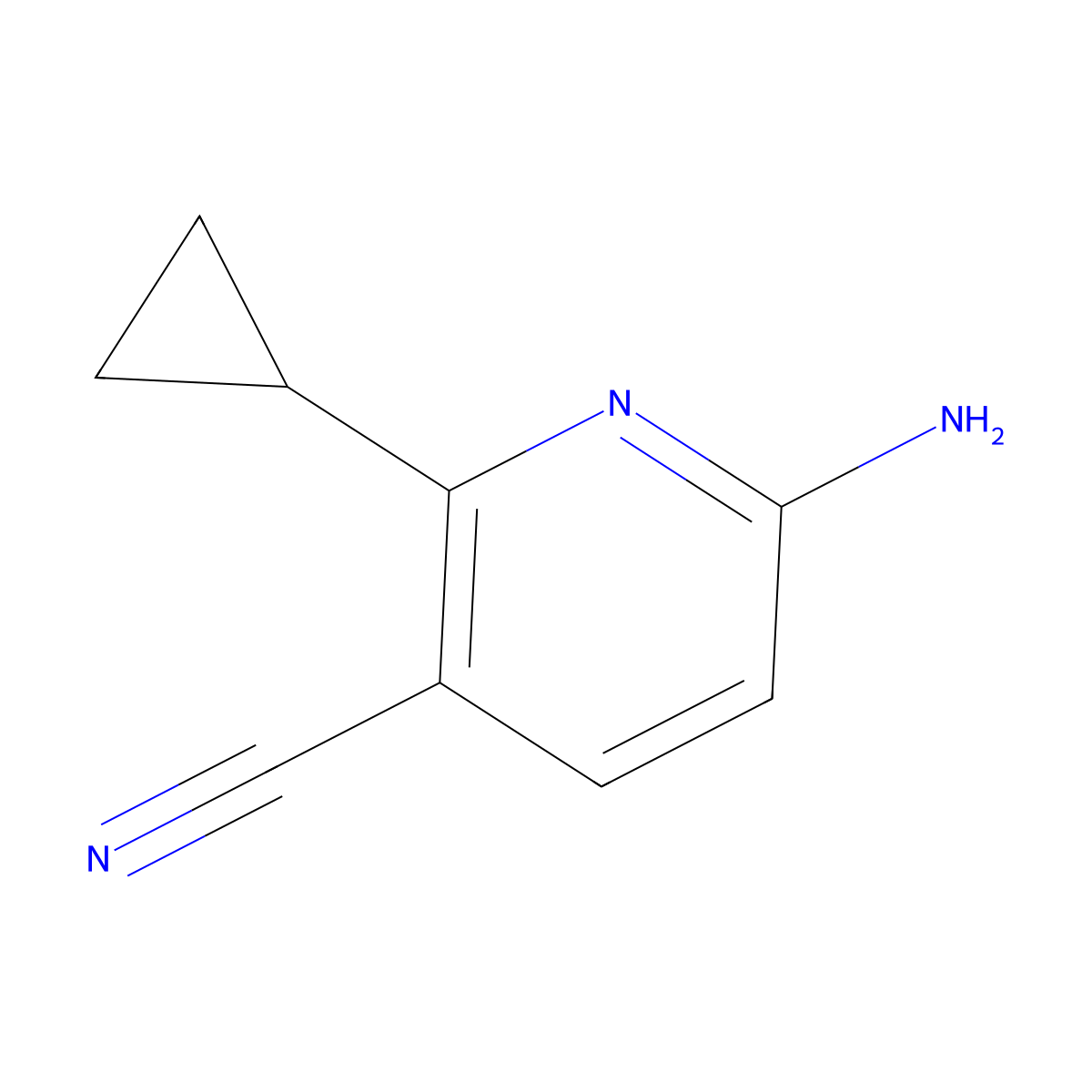 6-Amino-2-cyclopropylpyridine-3-carbonitrile molecular structure, CAS 1860894-51-4