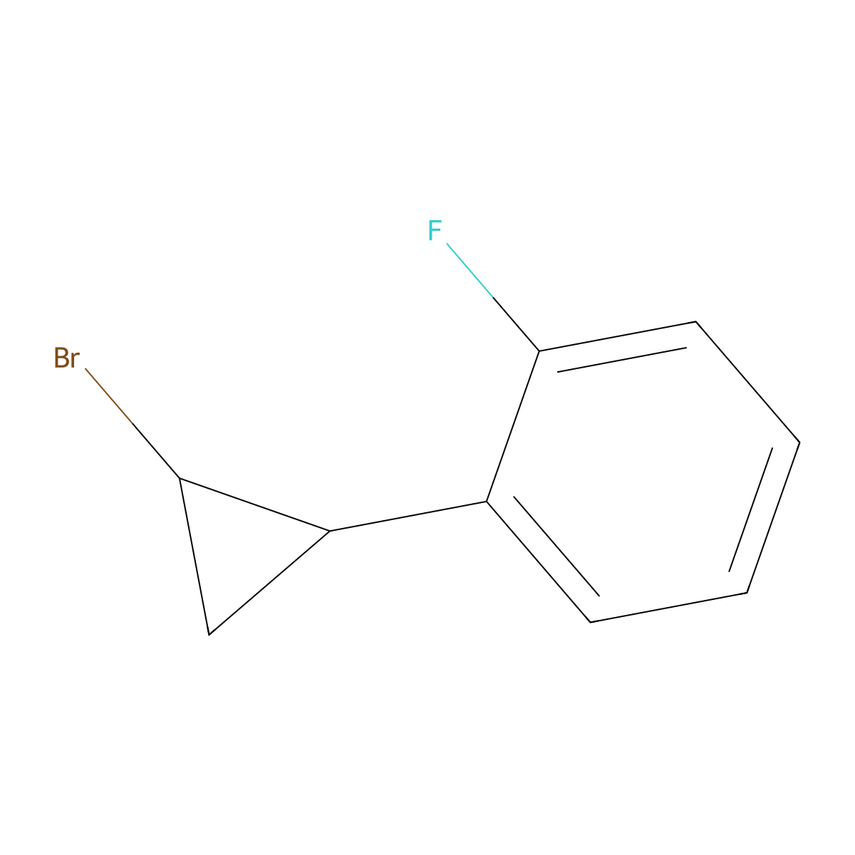 1-(2-Bromocyclopropyl)-2-fluorobenzene molecular structure, CAS 1860908-09-3