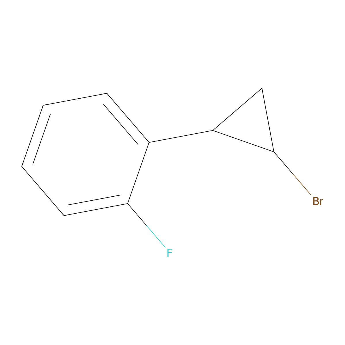 1-(2-Bromocyclopropyl)-2-fluorobenzene molecular structure, CAS 1860908-09-3