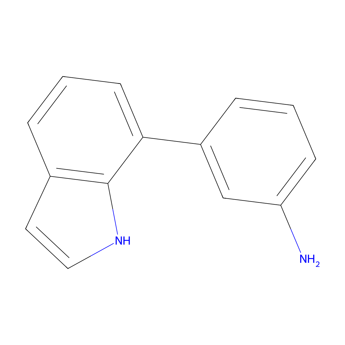 3-(1H-Indol-7-yl)aniline molecular structure, CAS 1860918-07-5