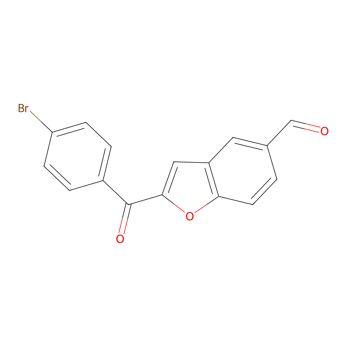 2-(4-Bromobenzoyl)-1-benzofuran-5-carbaldehyde molecular structure, CAS 186093-87-8