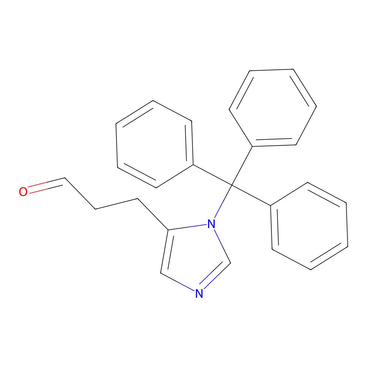 3-(3-Tritylimidazol-4-yl)propanal molecular structure, CAS 186096-23-1