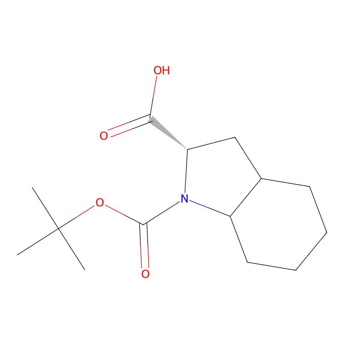 Boc-L-Octahydroindole-2-carboxylic acid molecular structure, CAS 186096-30-0
