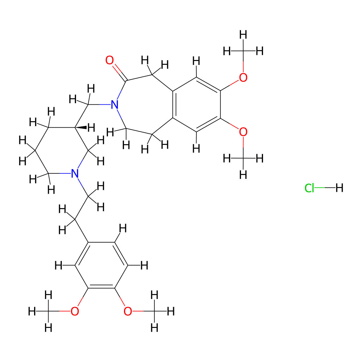 Cilobradine (hydrochloride) molecular structure, CAS 186097-54-1