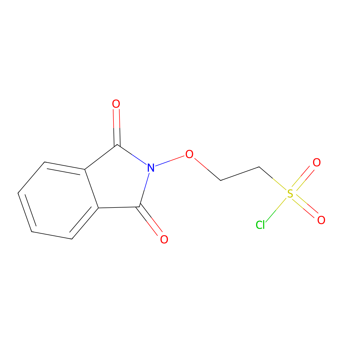 2-[(1,3-Dioxo-2,3-dihydro-1H-isoindol-2-yl)oxy]ethane-1-sulfonyl chloride molecular structure, CAS 1860993-05-0