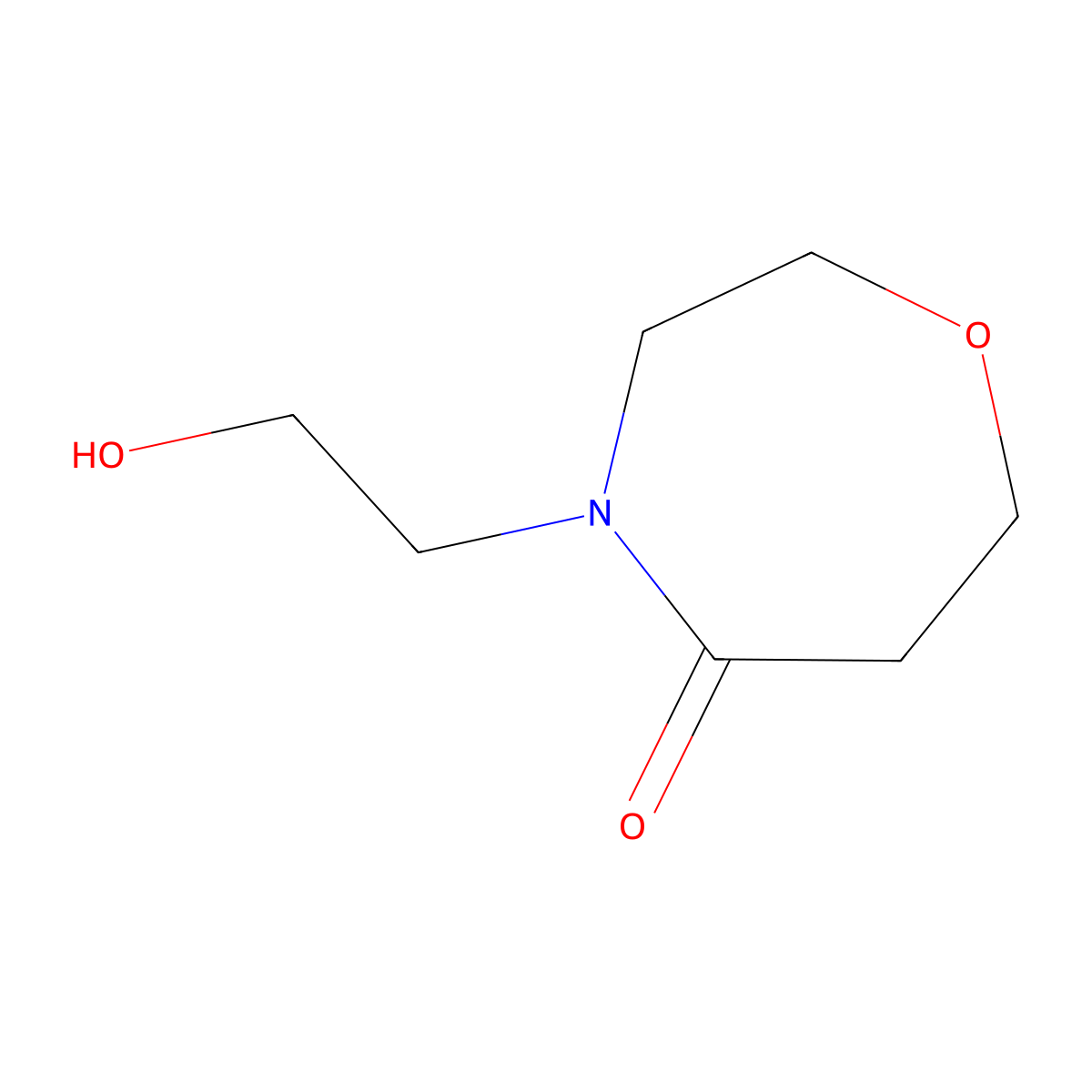 4-(2-Hydroxyethyl)-1,4-oxazepan-5-one molecular structure, CAS 1861004-73-0