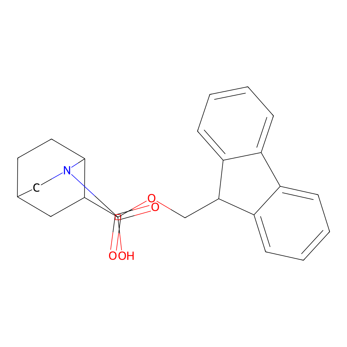 2-{[(9H-fluoren-9-yl)methoxy]carbonyl}-2-azabicyclo[2.2.2]octane-6-carboxylic acid molecular structure, CAS 1861066-38-7