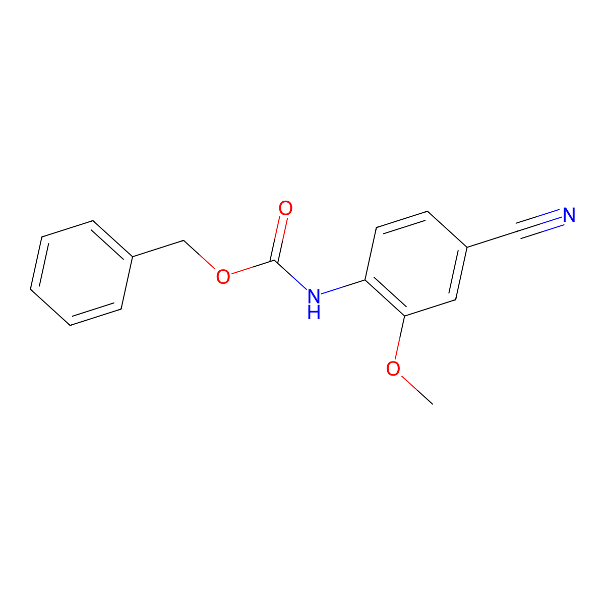 benzyl N-(4-cyano-2-methoxyphenyl)carbamate molecular structure, CAS 1861159-25-2