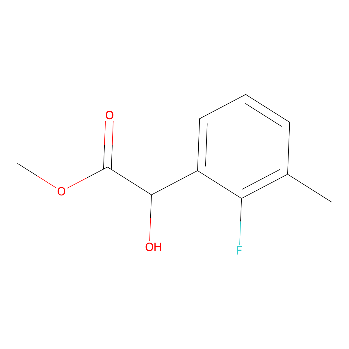 Methyl 2-(2-fluoro-3-methylphenyl)-2-hydroxyacetate molecular structure, CAS 1861164-64-8