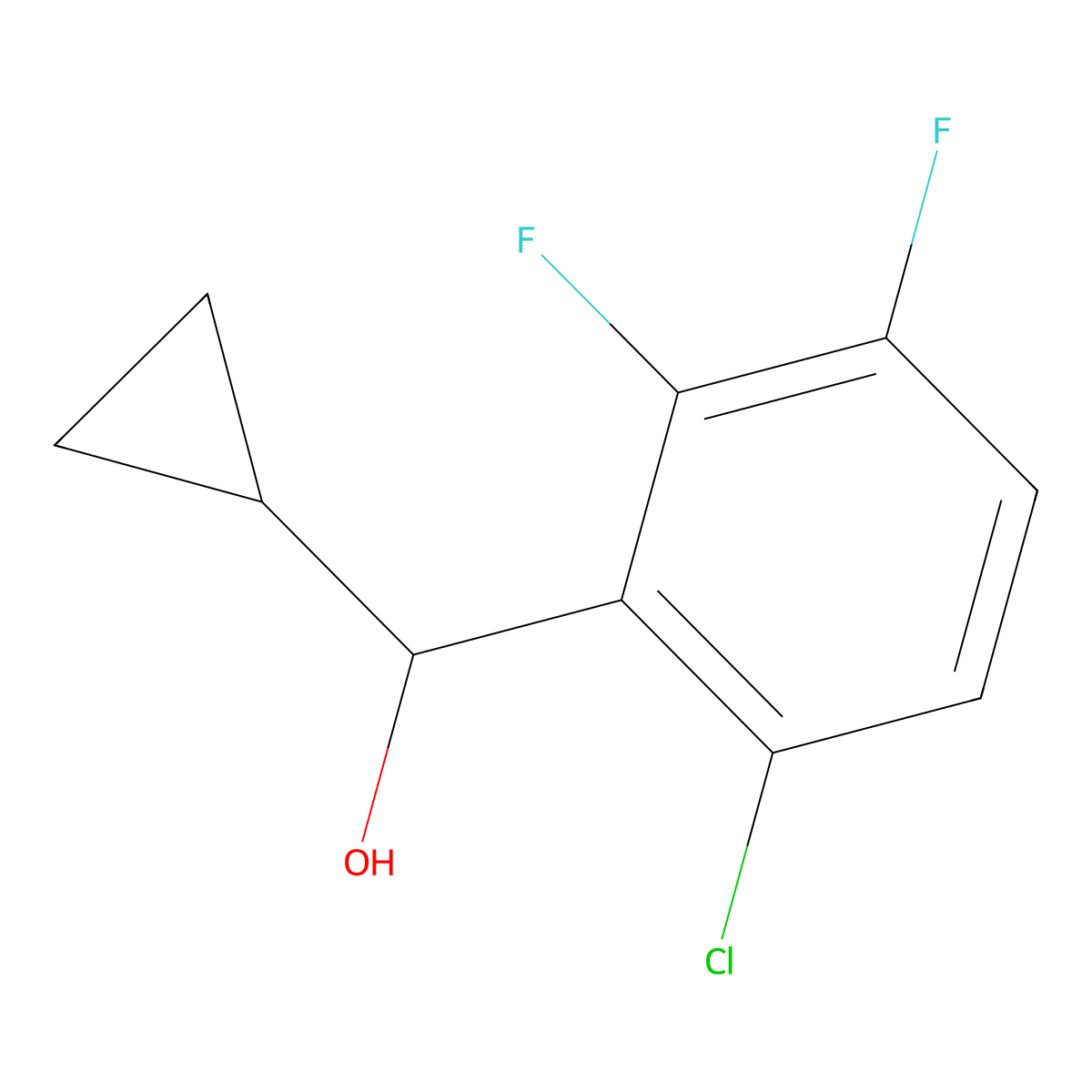 6-Chloro-alpha-cyclopropyl-2,3-difluorobenZenemethanol molecular structure, CAS 1861276-72-3
