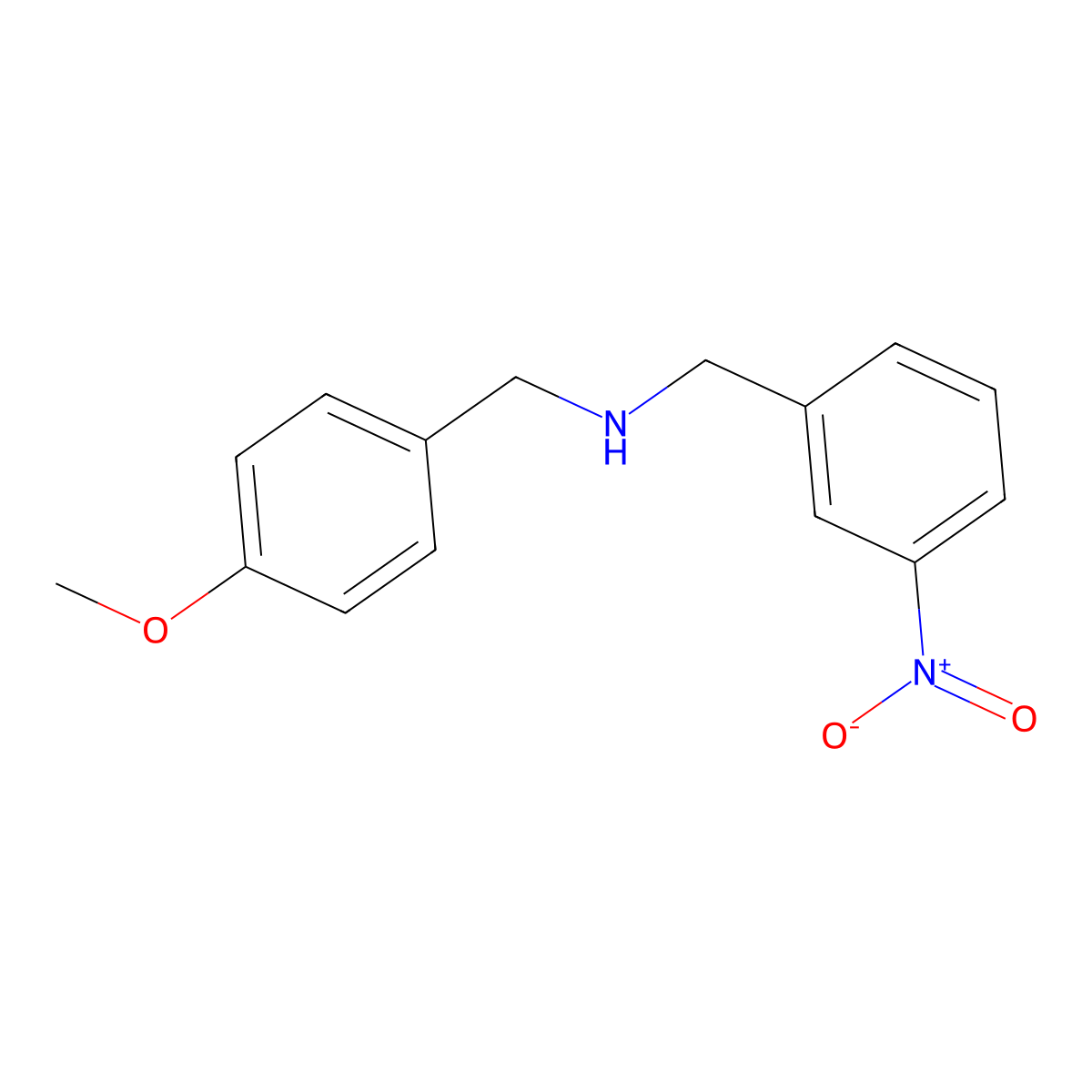 (4-Methoxybenzyl)(3-nitrobenzyl)amine molecular structure, CAS 186129-17-9