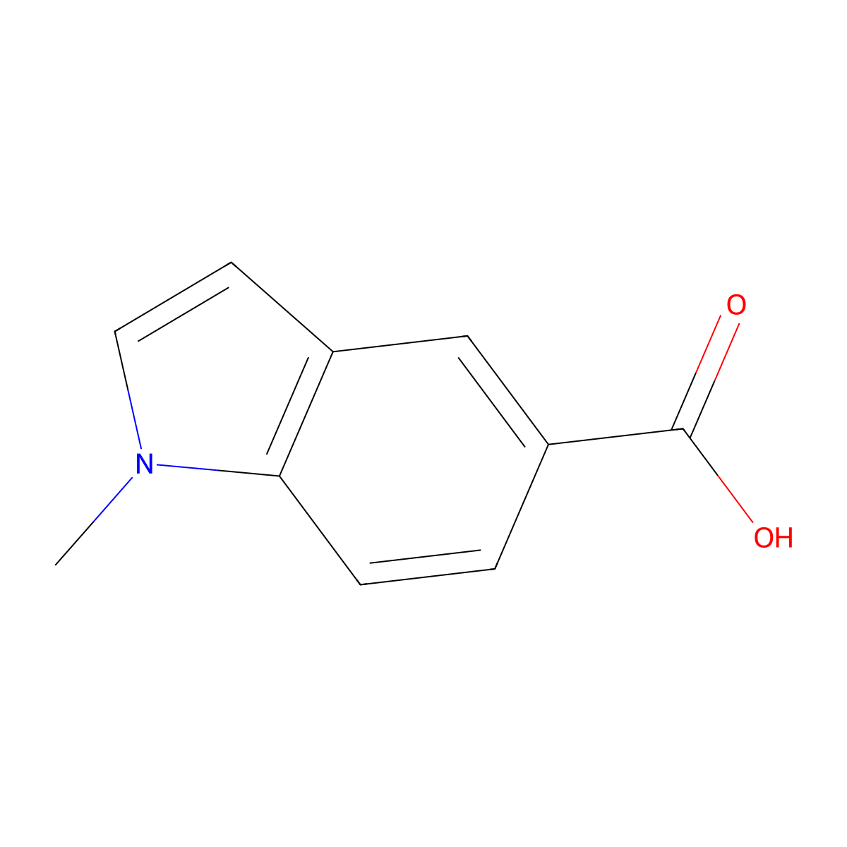 1-Methyl-1H-indole-5-carboxylic acid molecular structure, CAS 186129-25-9