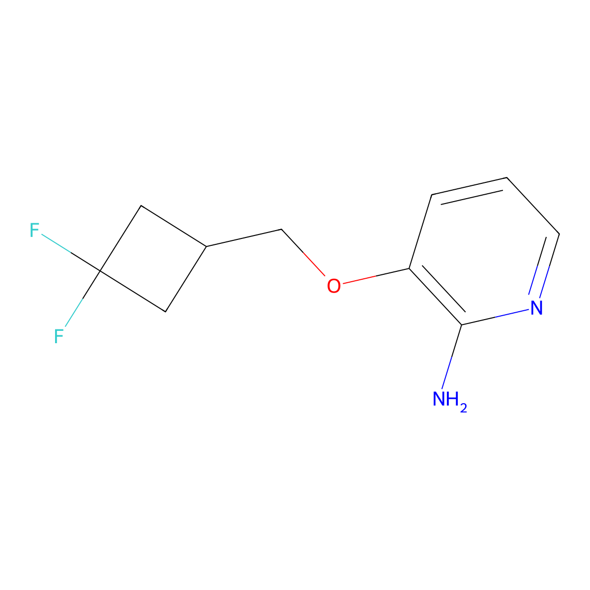 3-[(3,3-Difluorocyclobutyl)methoxy]pyridin-2-amine molecular structure, CAS 1861290-45-0
