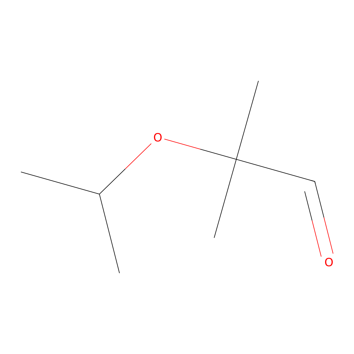 2-Methyl-2-(propan-2-yloxy)propanal molecular structure, CAS 1861293-13-1