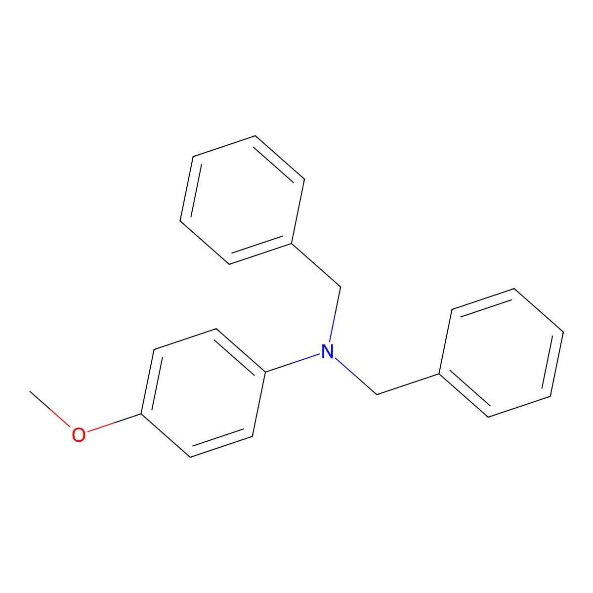 N,N-Dibenzyl-p-anisidine molecular structure, CAS 18613-55-3