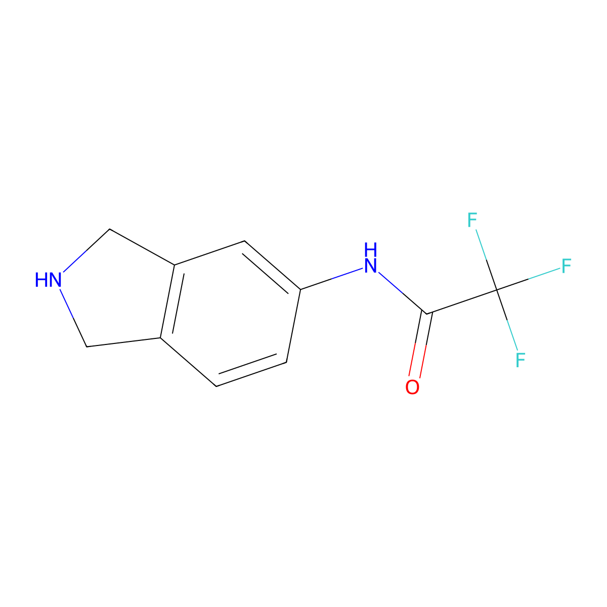 N-(2,3-Dihydro-1H-isoindol-5-yl)-2,2,2-trifluoroacetamide molecular structure, CAS 1861351-43-0