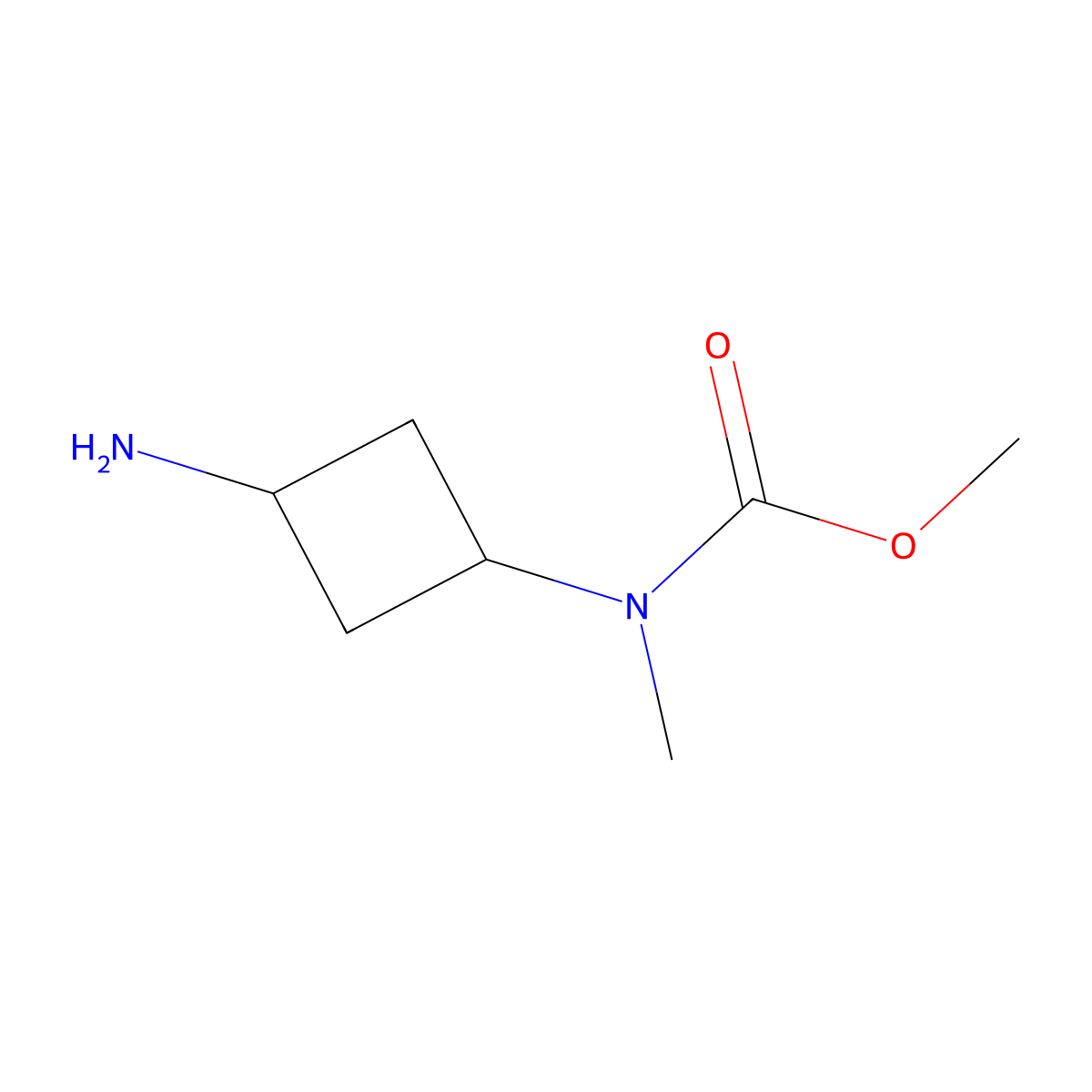 Methyl N-(3-aminocyclobutyl)-N-methylcarbamate molecular structure, CAS 1861355-92-1
