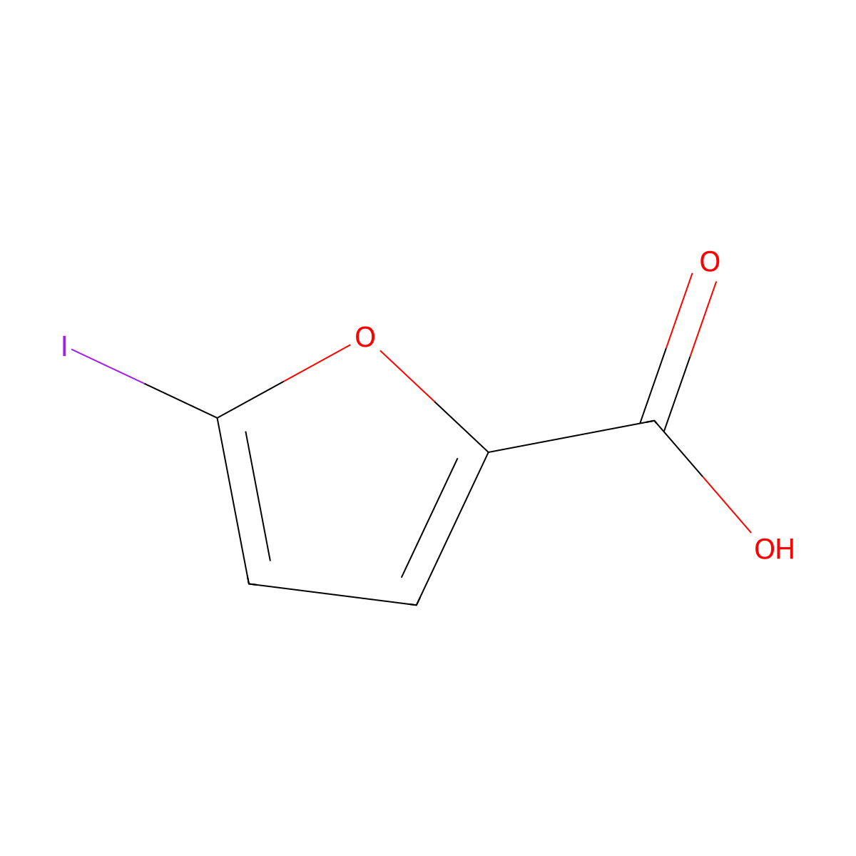 5-Iodofuran-2-carboxylic acid molecular structure, CAS 18614-11-4