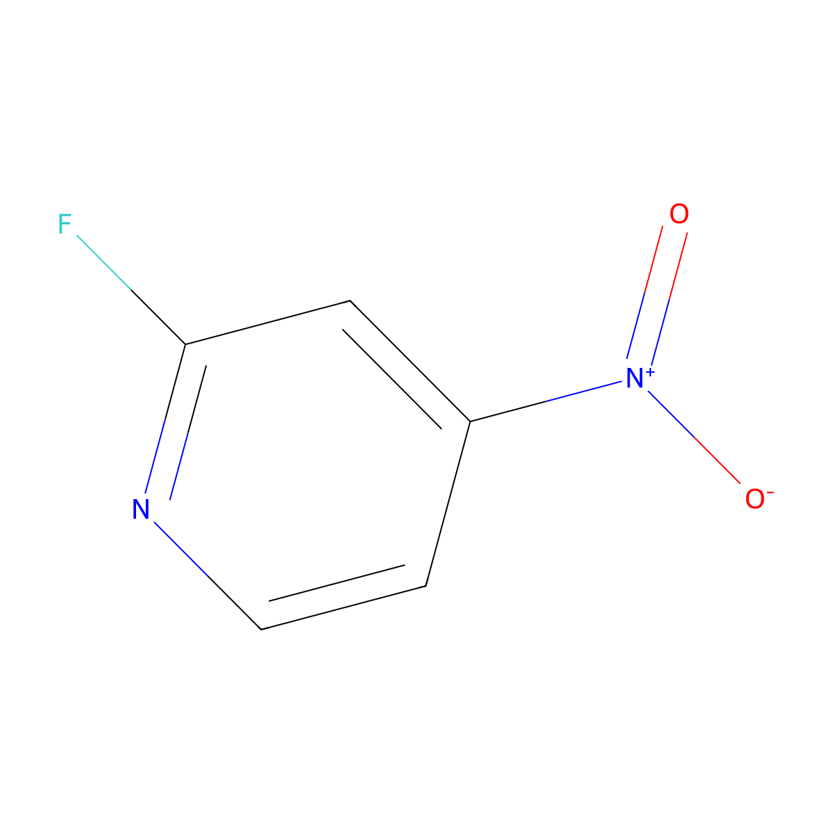 2-Fluoro-4-nitropyridine molecular structure, CAS 18614-46-5