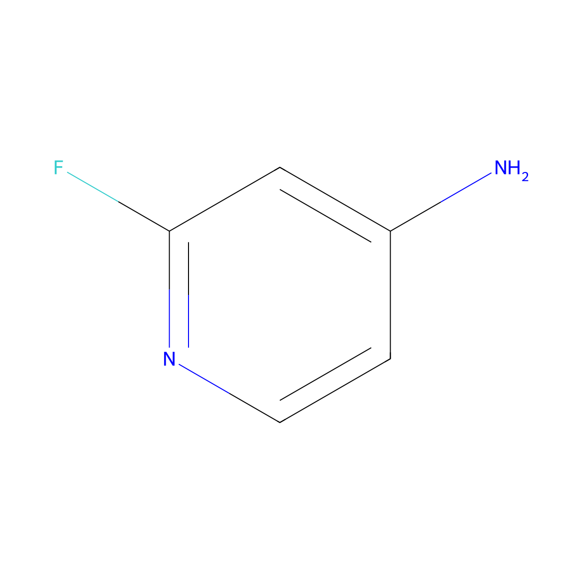 2-Fluoropyridin-4-amine molecular structure, CAS 18614-51-2