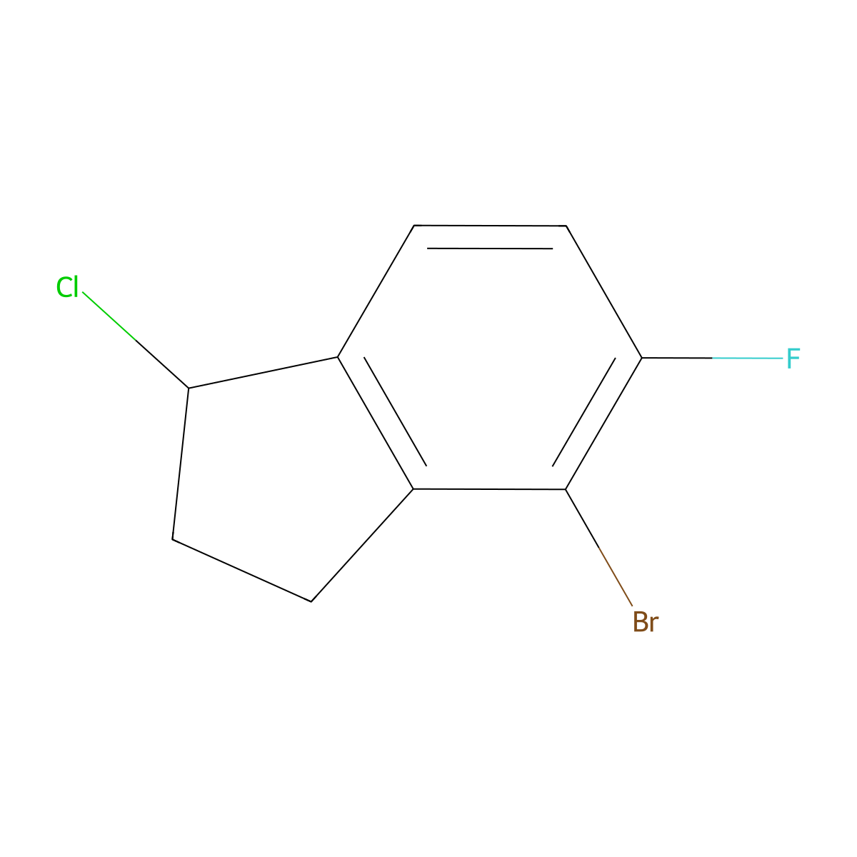 4-bromo-1-chloro-5-fluoro-2,3-dihydro-1H-indene molecular structure, CAS 1861441-63-5