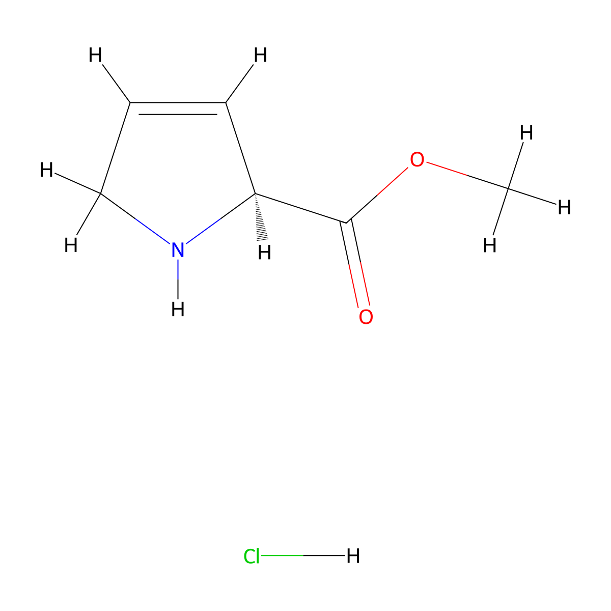 3,4-Dehydro-L-proline methyl ester hydrochloride molecular structure, CAS 186145-08-4