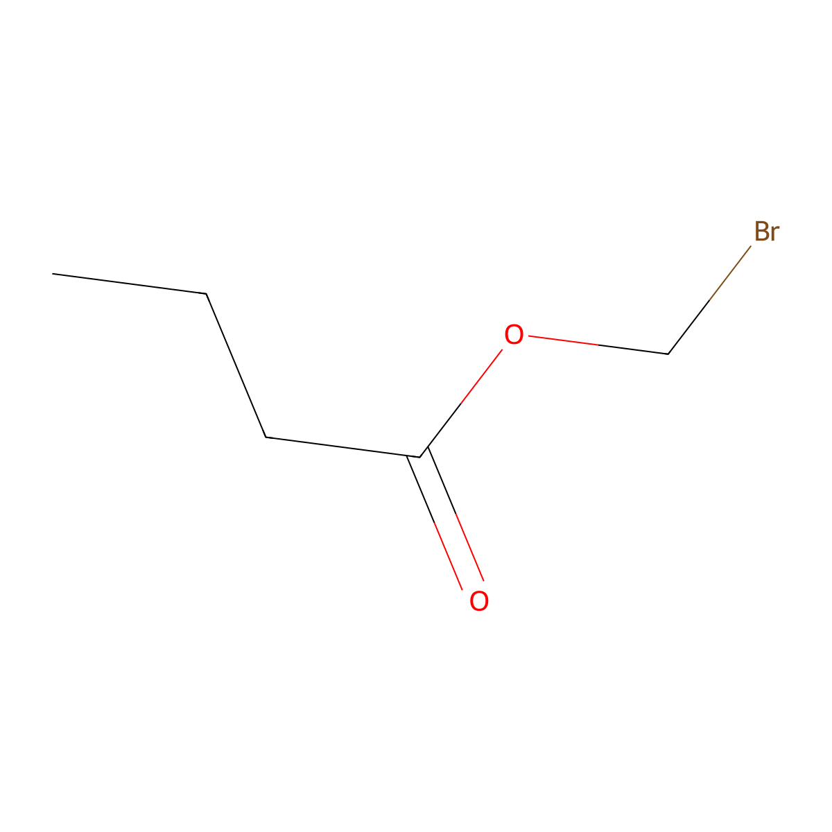 Bromomethyl butanoate molecular structure, CAS 186145-41-5