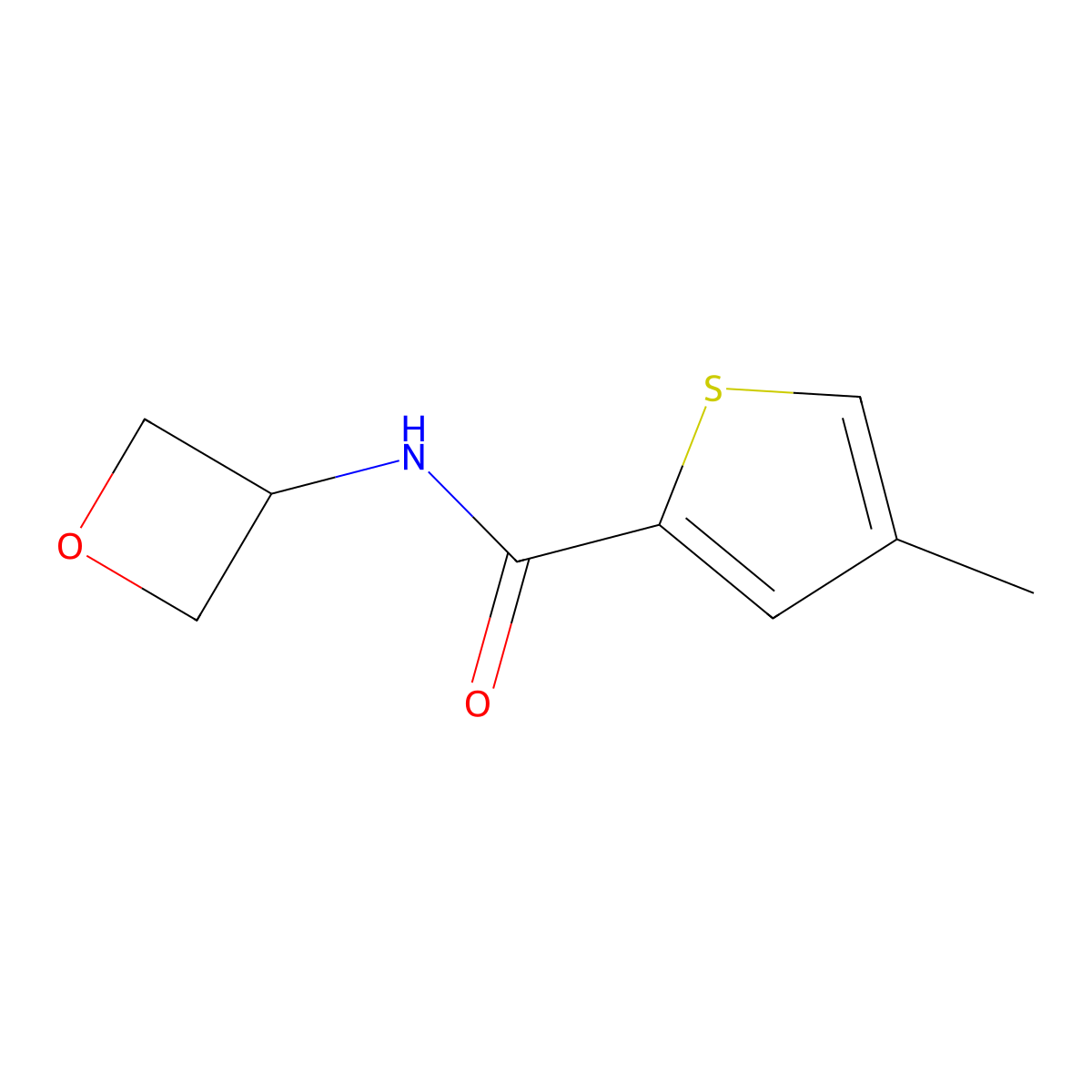 4-Methyl-n-(oxetan-3-yl)thiophene-2-carboxamide molecular structure, CAS 1861459-05-3