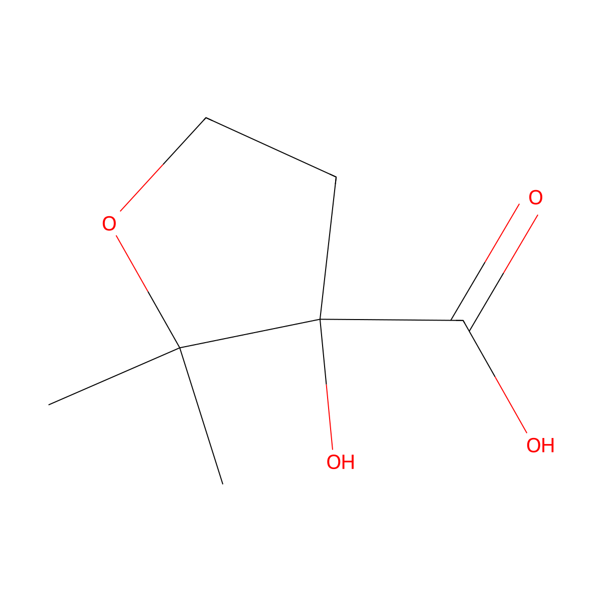 3-Hydroxy-2,2-dimethyloxolane-3-carboxylic acid molecular structure, CAS 1861496-68-5