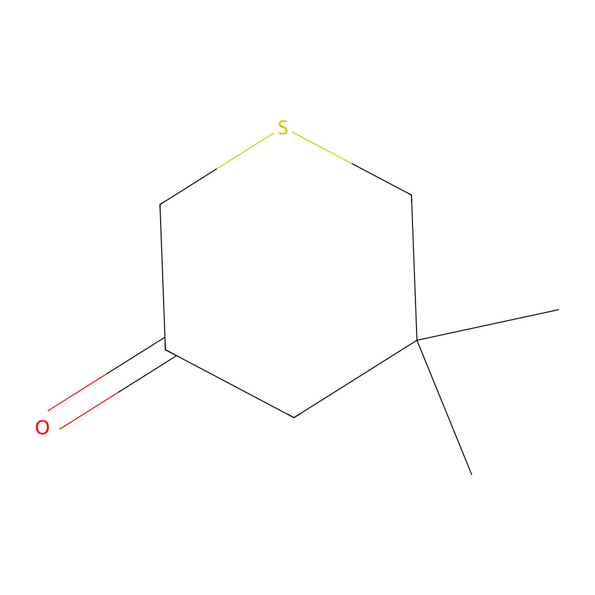 Dihydro-5,5-dimethylthiopyran-3(4H)-one molecular structure, CAS 18615-62-8