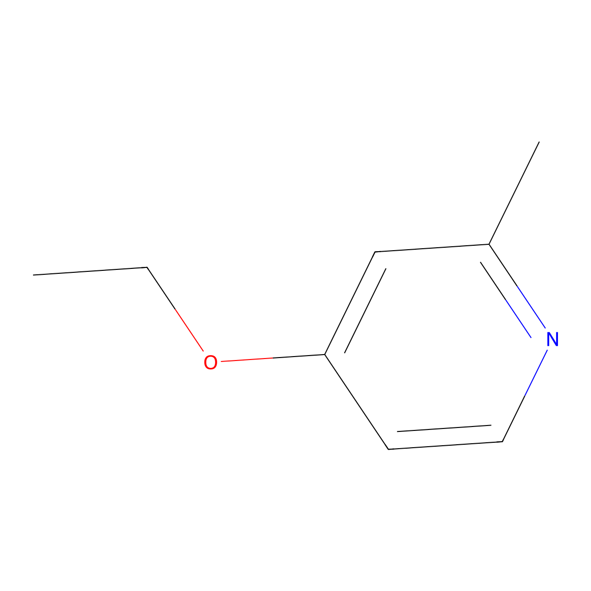 4-Ethoxy-2-methylpyridine molecular structure, CAS 18615-87-7