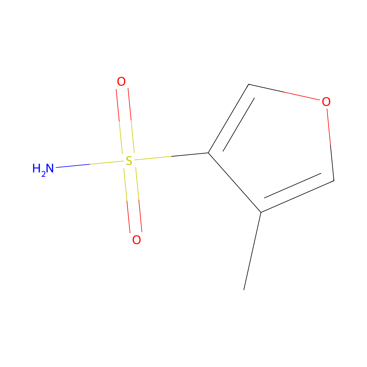4-Methylfuran-3-sulfonamide molecular structure, CAS 1861500-71-1