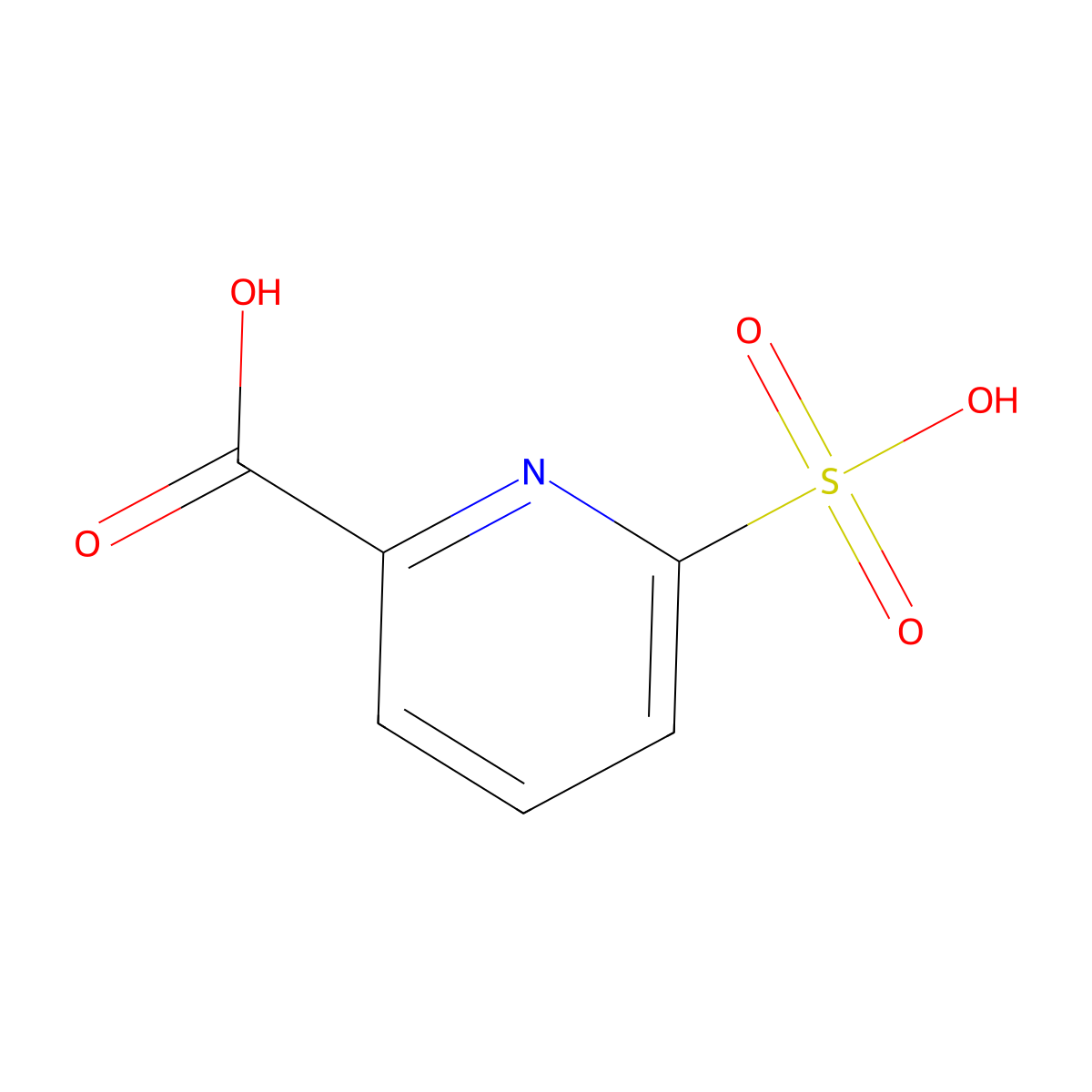 6-Sulfopicolinic acid molecular structure, CAS 18616-02-9