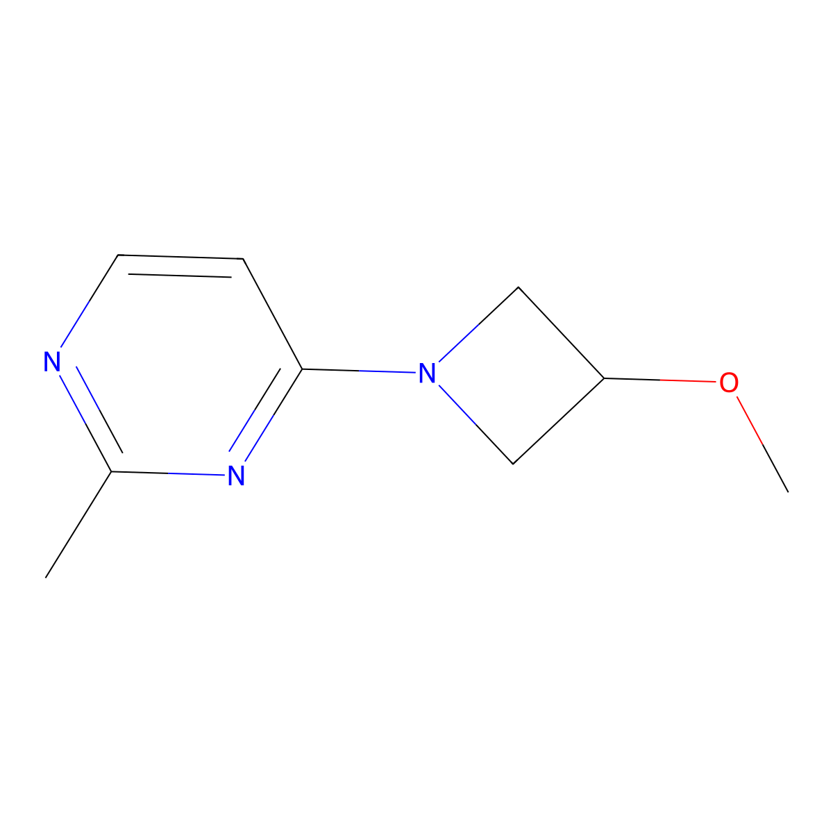 4-(3-Methoxyazetidin-1-yl)-2-methylpyrimidine molecular structure, CAS 1861604-57-0