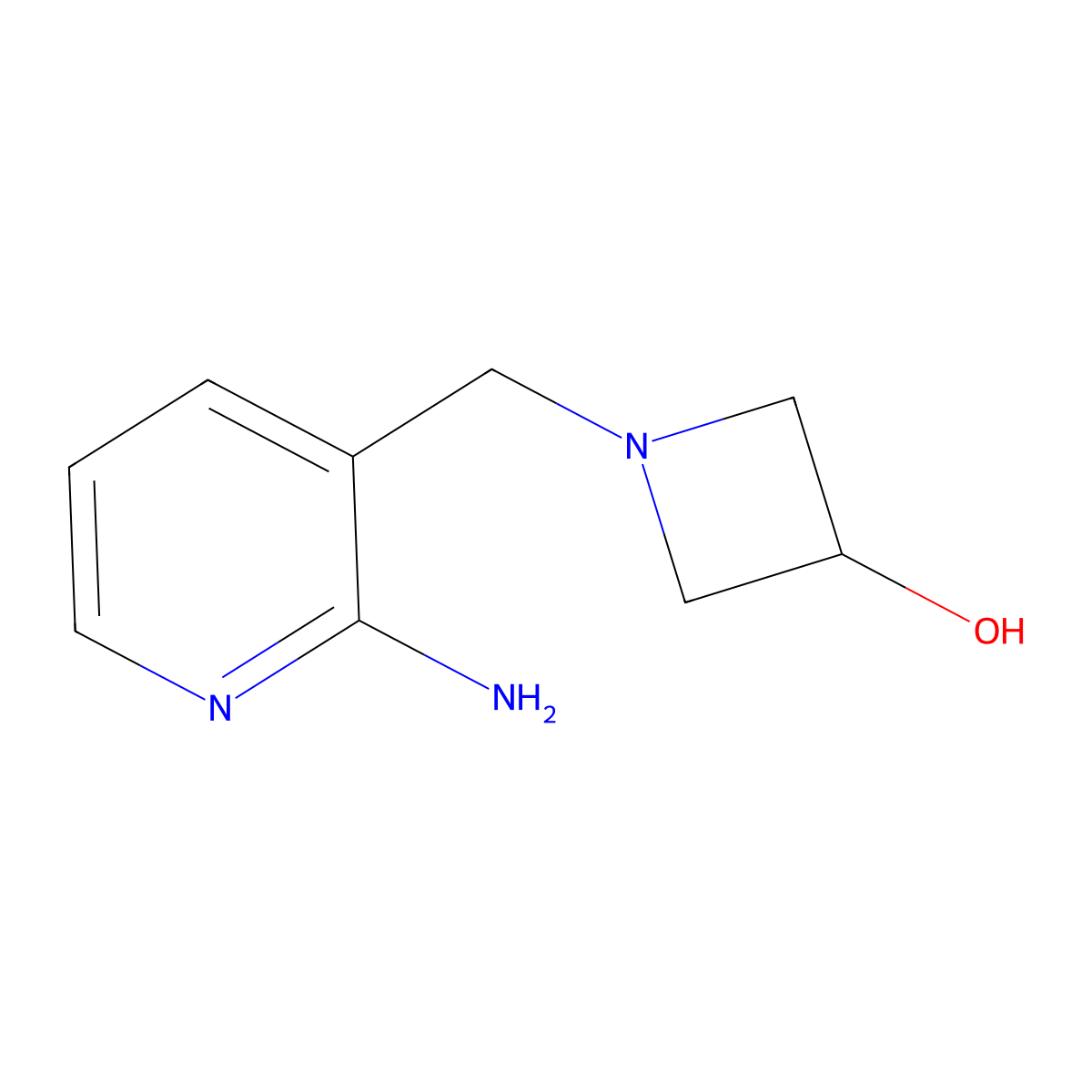 1-[(2-Amino-3-pyridinyl)methyl]-3-azetidinol molecular structure, CAS 1861651-66-2