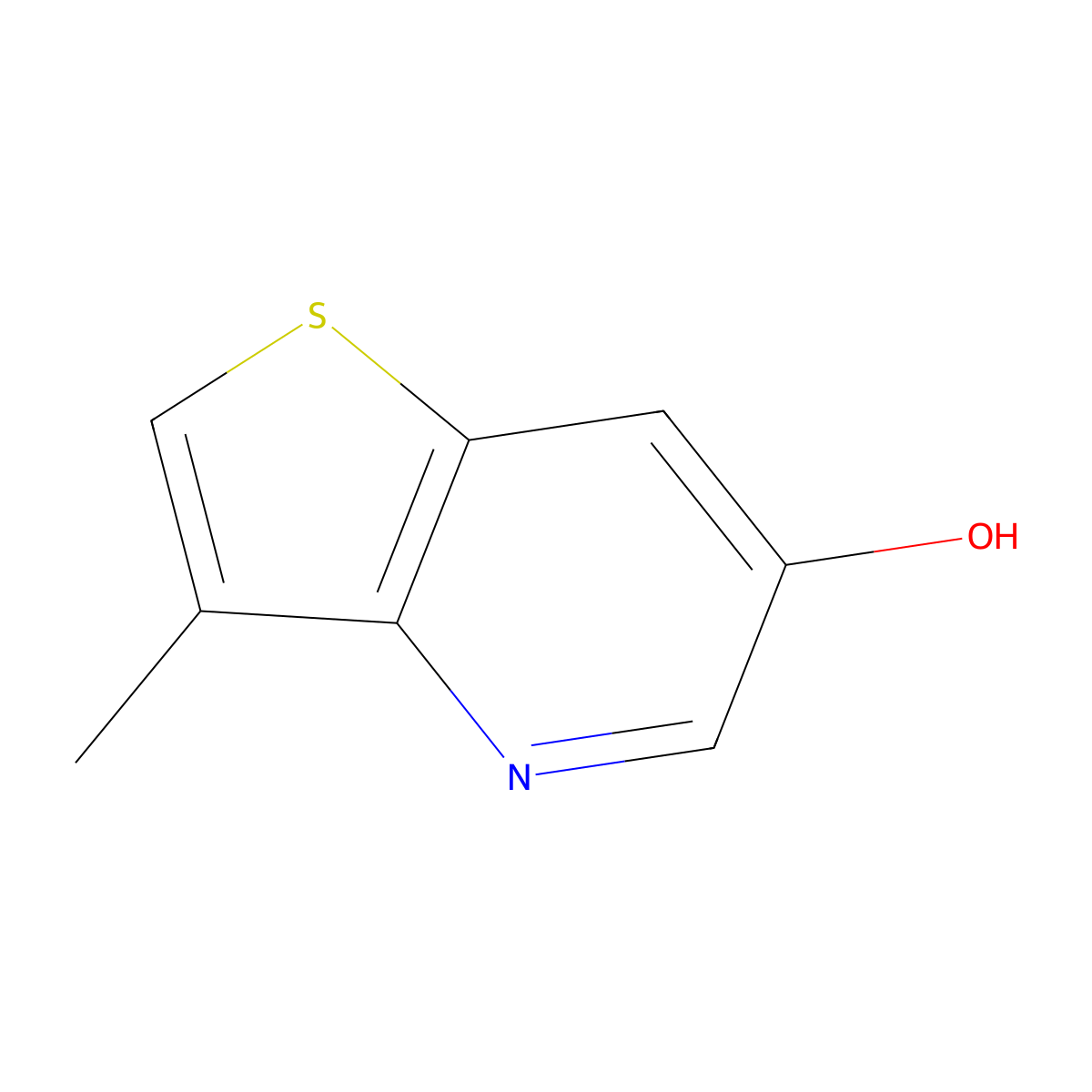 3-Methylthieno[3,2-b]pyridin-6-ol molecular structure, CAS 1861654-22-9