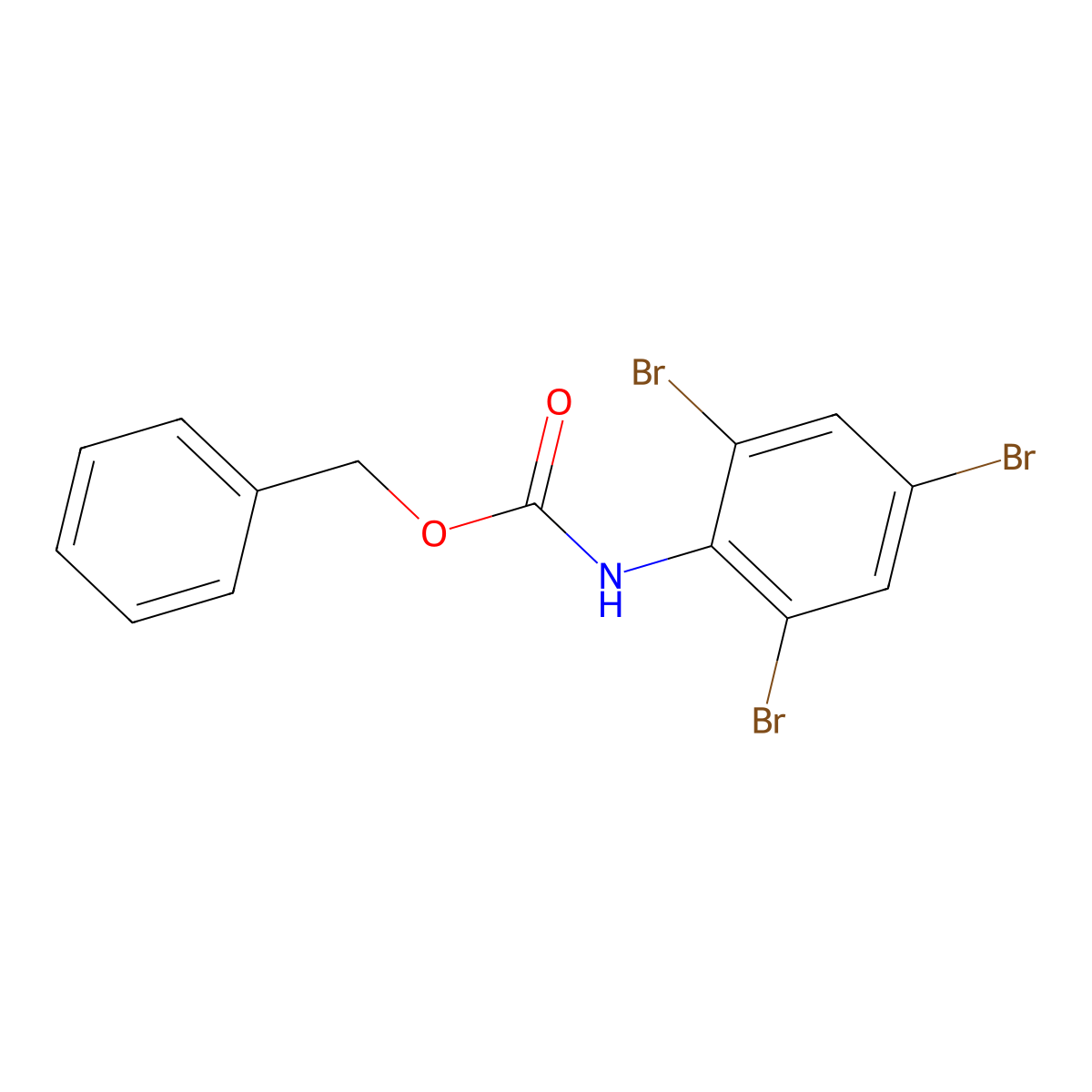 benzyl N-(2,4,6-tribromophenyl)carbamate molecular structure, CAS 1861677-75-9