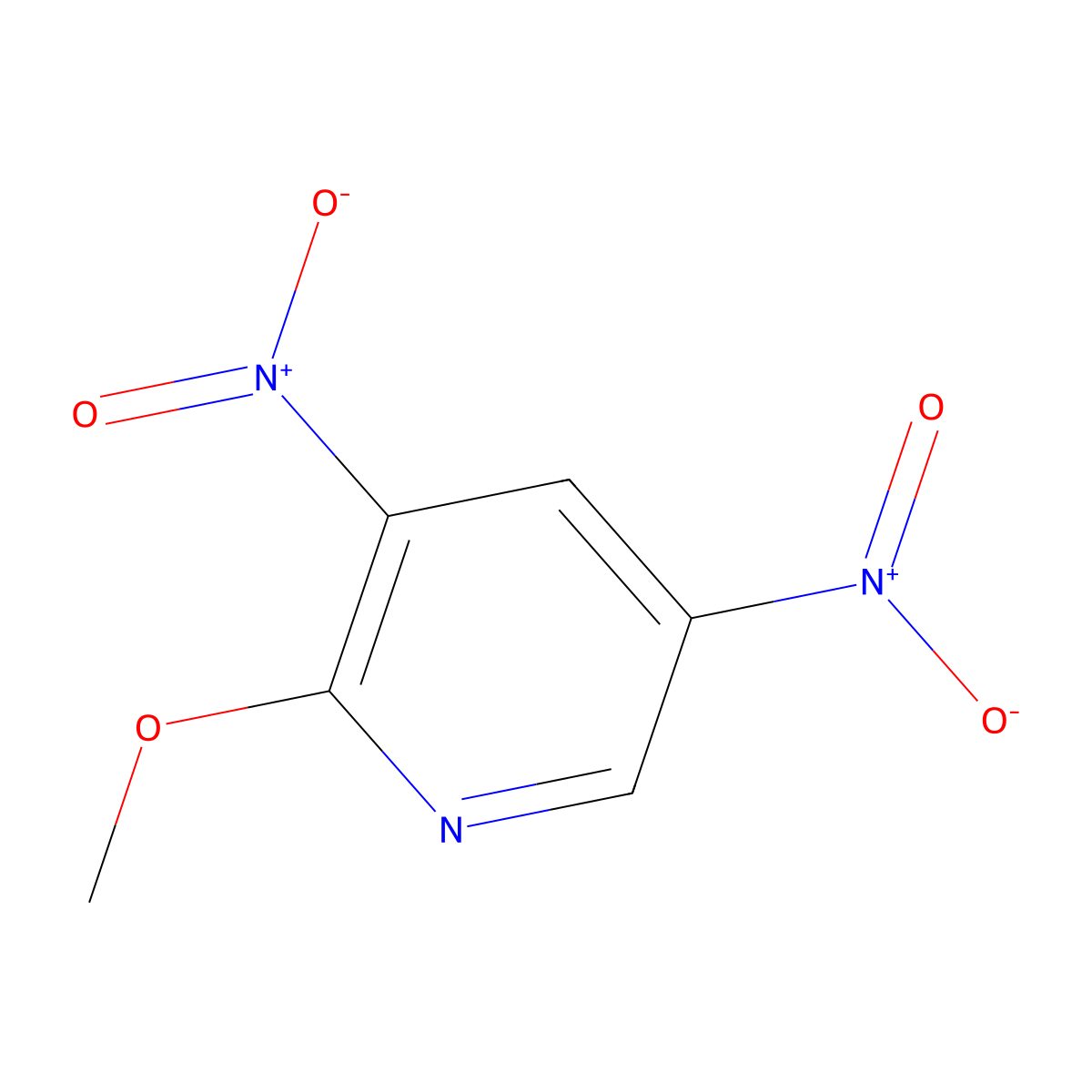 2-Methoxy-3,5-dinitropyridine molecular structure, CAS 18617-40-8