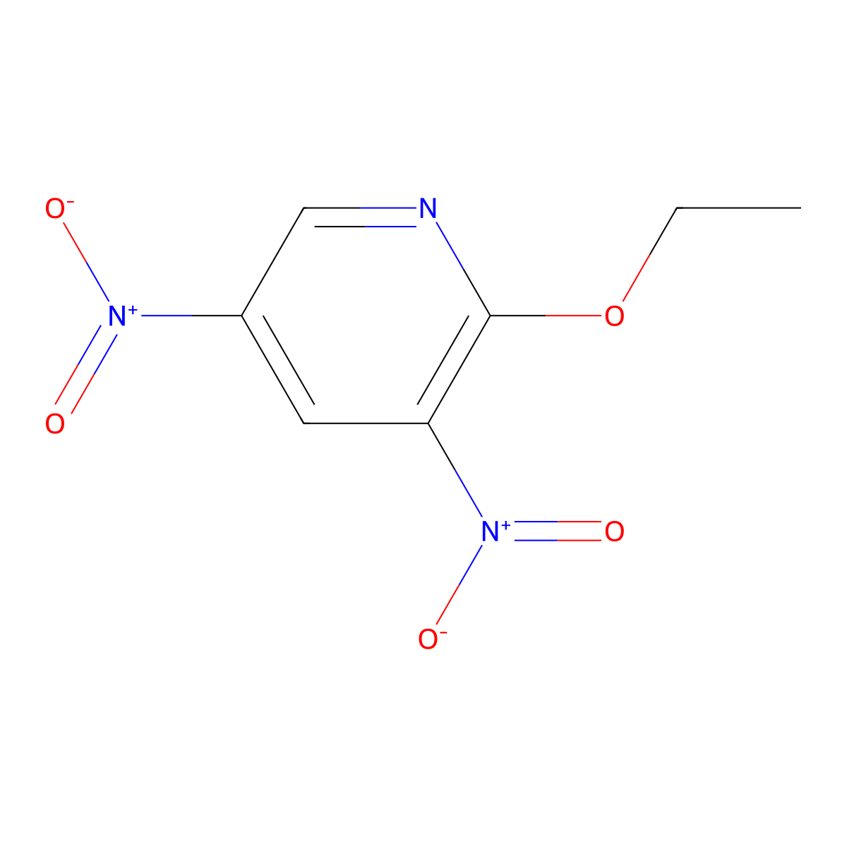 2-Ethoxy-3,5-dinitropyridine molecular structure, CAS 18617-41-9