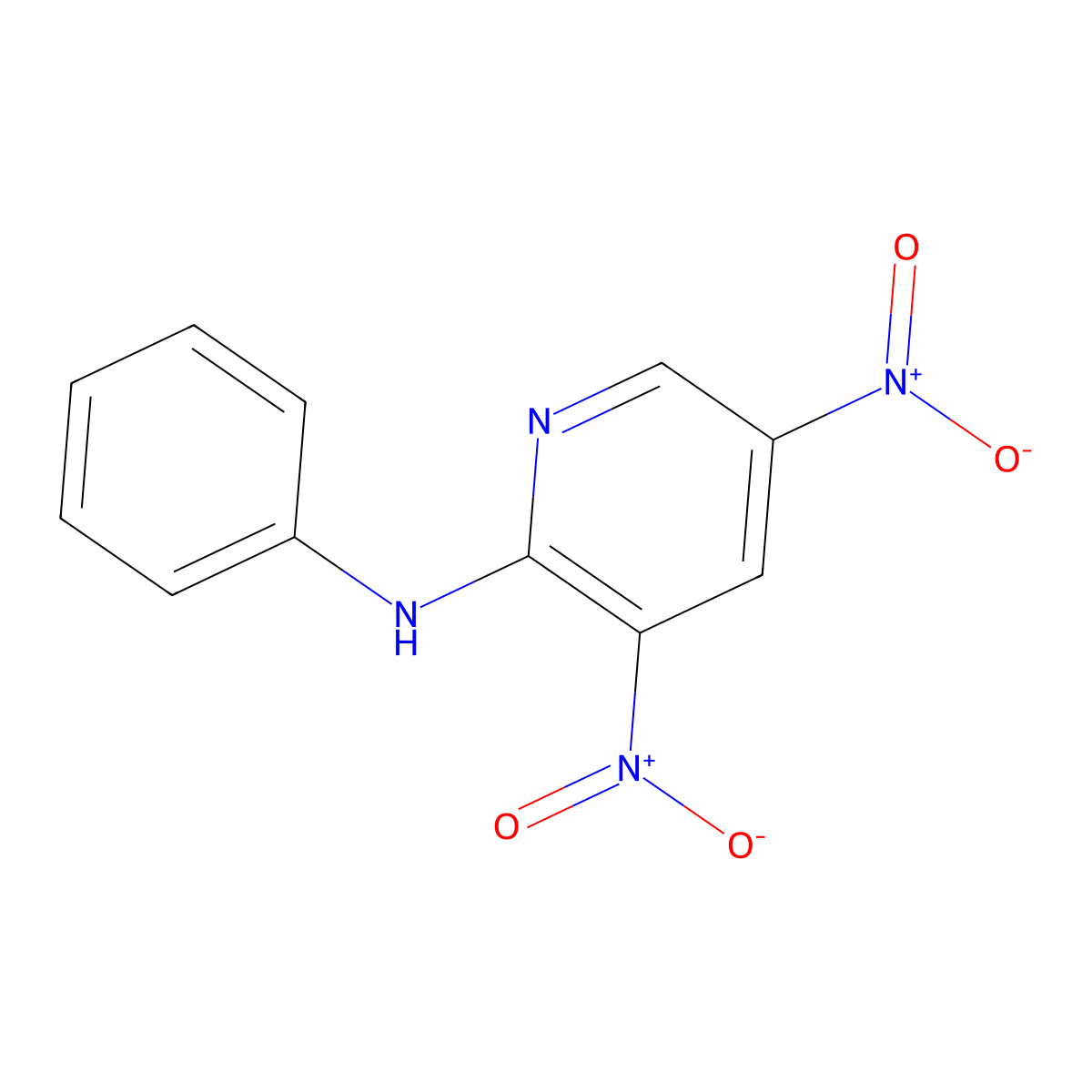 3,5-Dinitro-N-phenylpyridin-2-amine molecular structure, CAS 18617-42-0