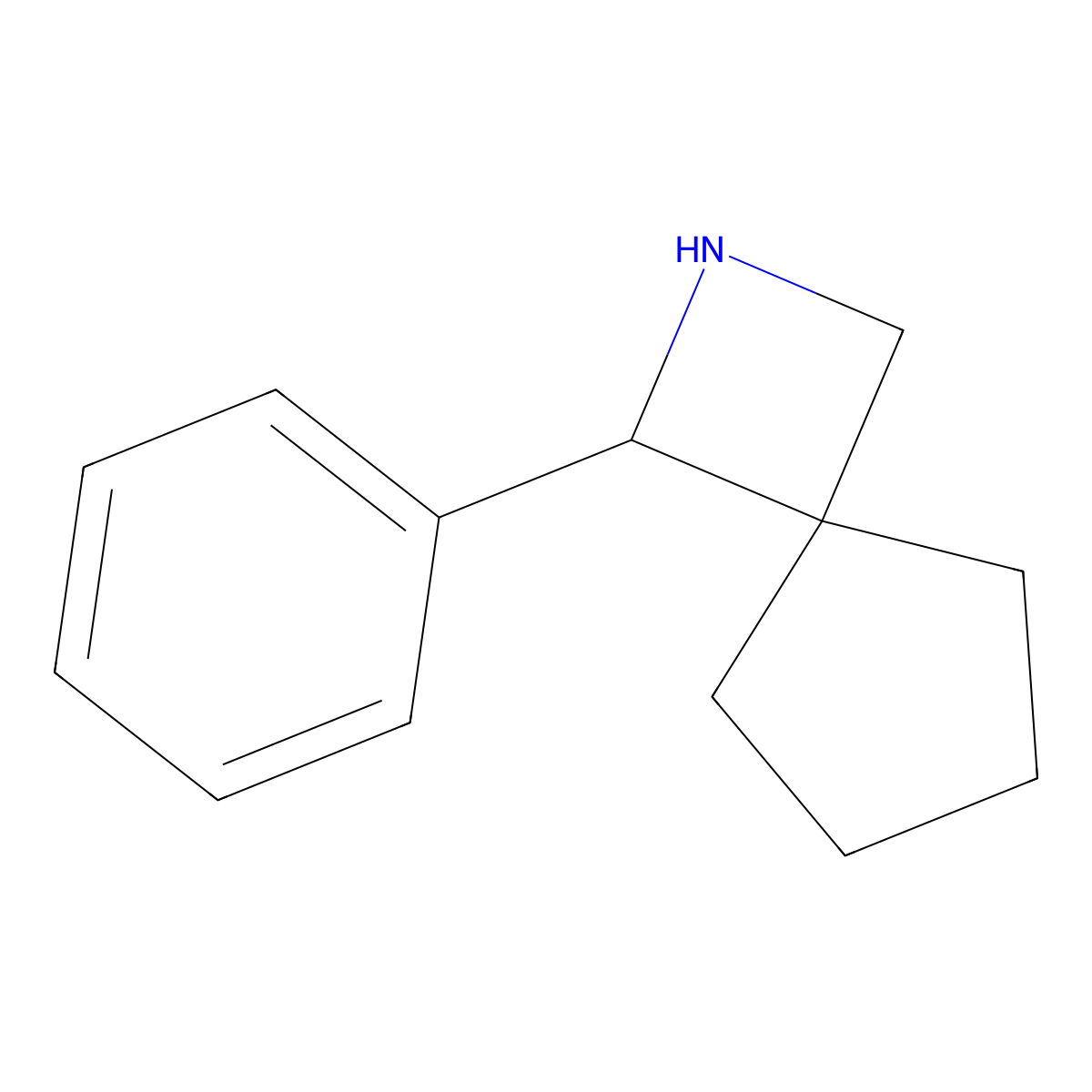 1-Phenyl-2-azaspiro[3.4]octane molecular structure, CAS 1861773-14-9
