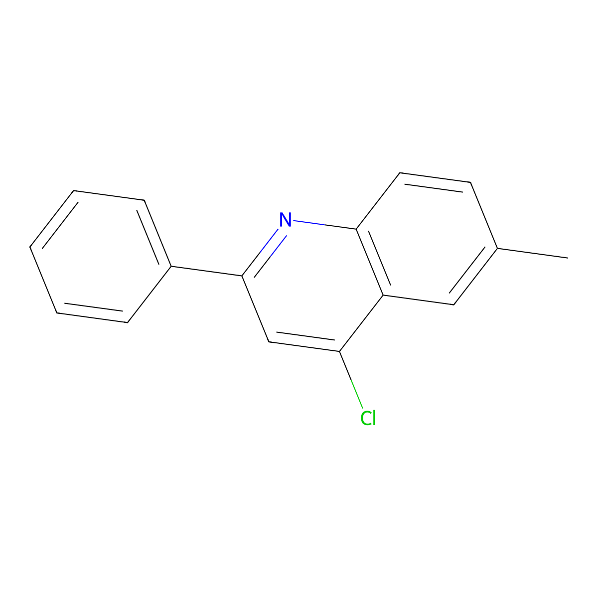 4-Chloro-6-methyl-2-phenylquinoline molecular structure, CAS 18618-02-5