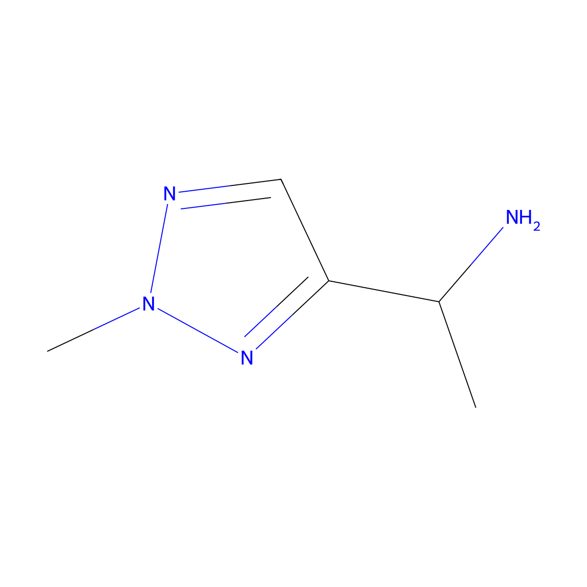 1-(2-Methyltriazol-4-yl)ethanamine molecular structure, CAS 1861828-61-6